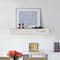 Whitewashed "Gather" Text Engraving Floating Wall Shelf